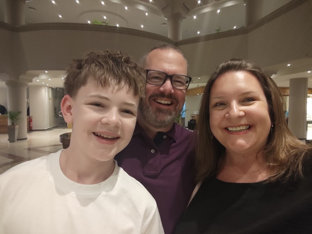 Nicola and her family on holiday
